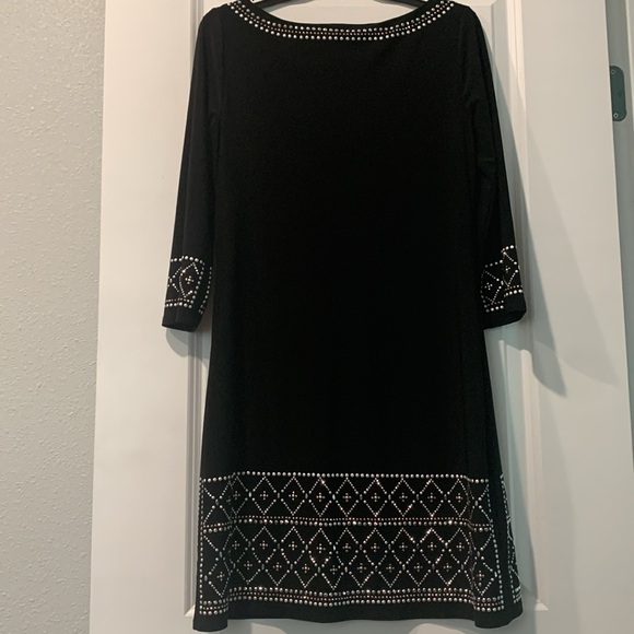 White House Black Market Studded Beaded Dress. Small. 3/4 Sleeve. Work Holiday - Picture 3 of 3